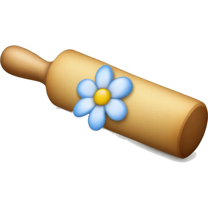 little flower and rolling pin emoji