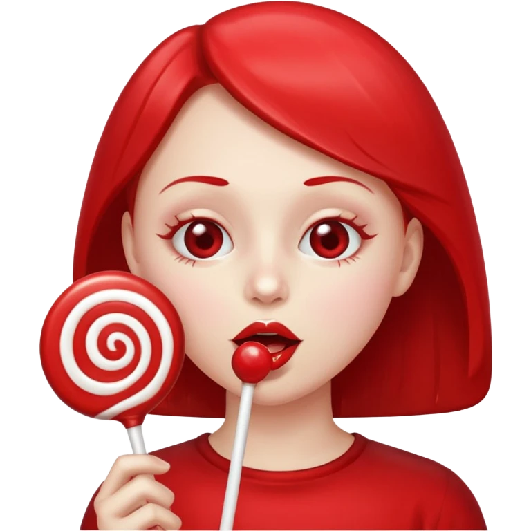 Sucking lolipop emoji