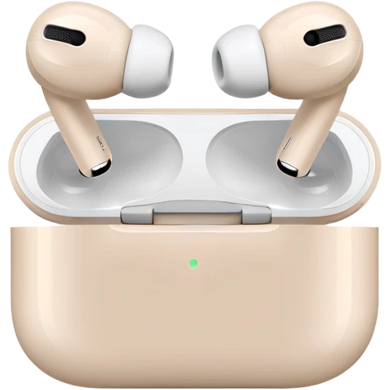 AirPods Pro in pale beige case emoji