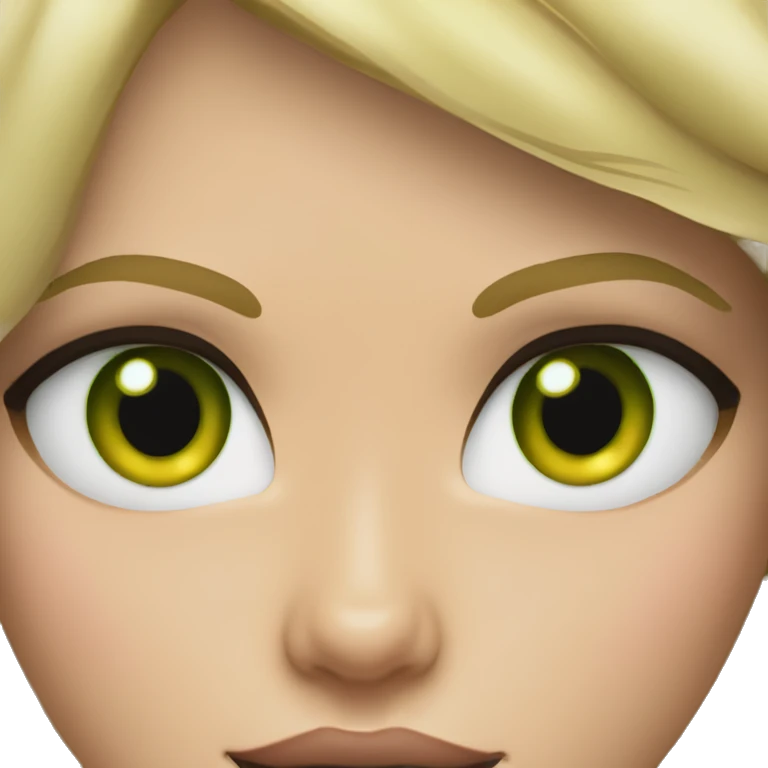 ultra realistic charlize theron green eyes wearing shirt emoji