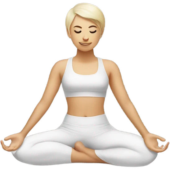 White yoga mat emoji