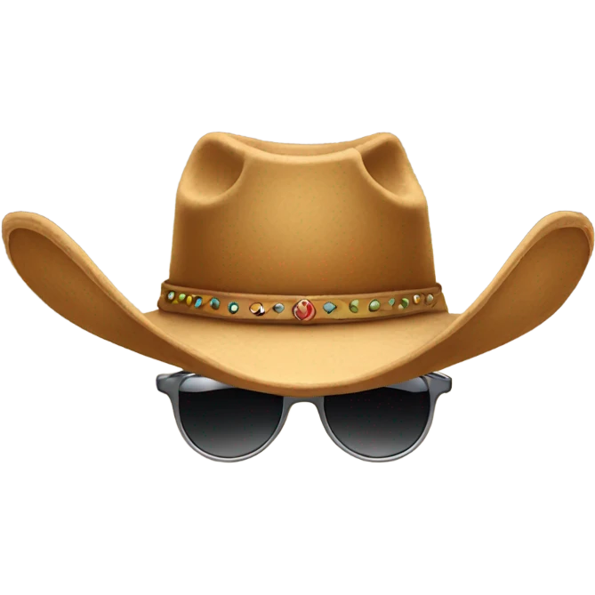 cowboy hat with sunglasses  emoji