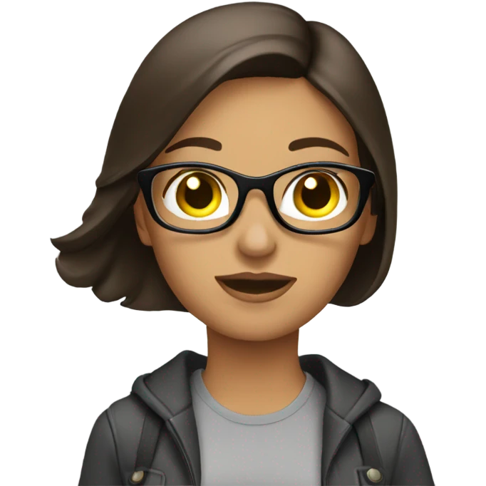Brunette shopping emoji
