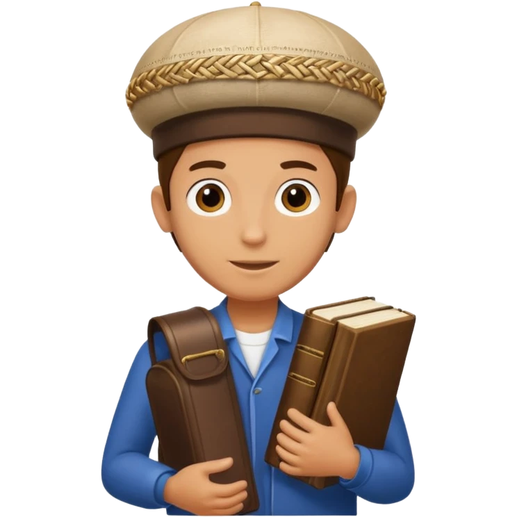 Cycle rider carrying torah emoji