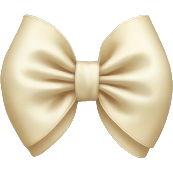 Cream colored bow emoji