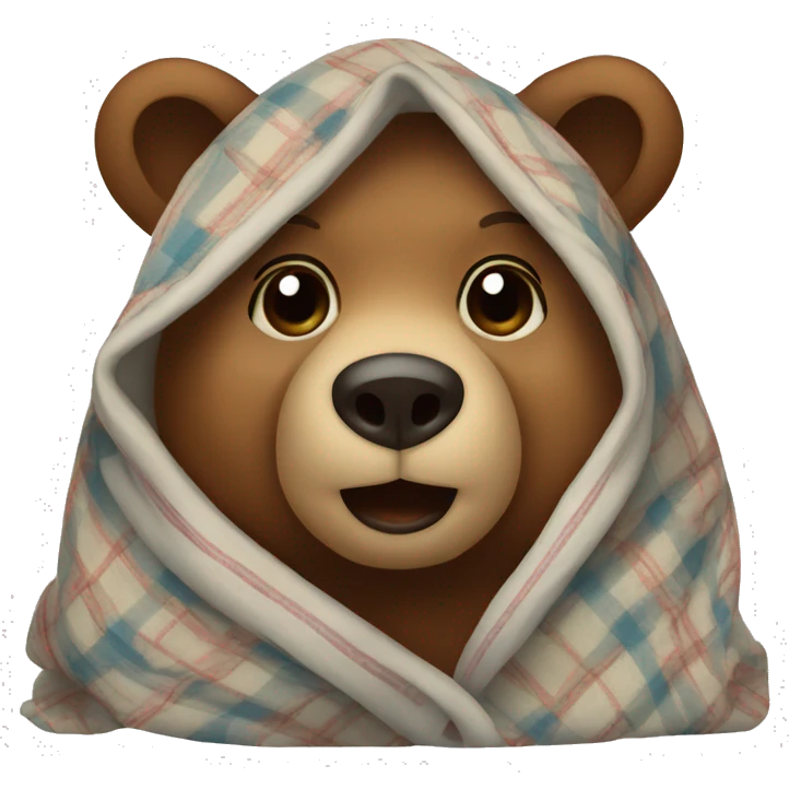 Bear with a blanket  emoji