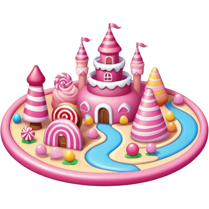 candy land pink landscape emoji