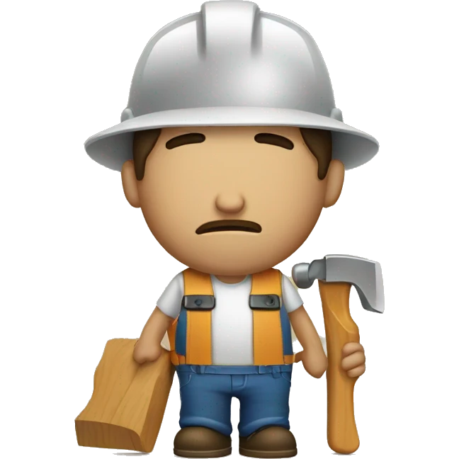 tired working carpenter emoji