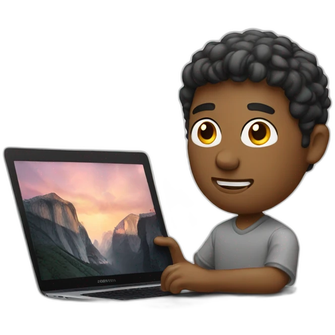 Man with macbook emoji