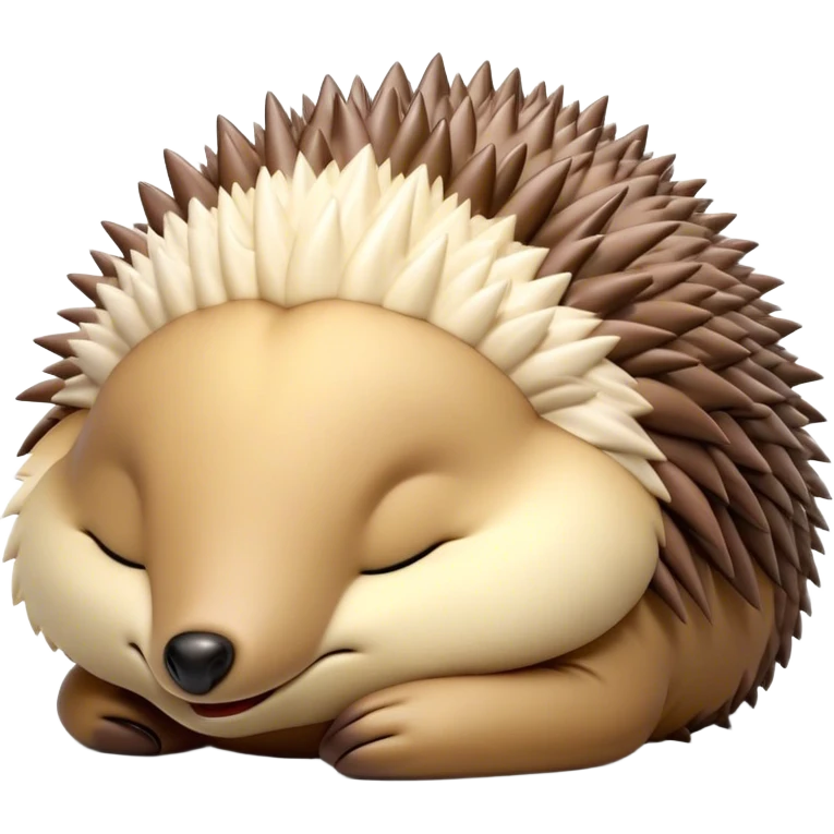 Meme-Worthy Cute Sleeping Echidna Portrait Emoji, Head resting peacefully with a contented smile, showcasing a delightfully compact build and a luxuriously soft spiky fur, eyes shut in a serene, restful nap, Simplified yet hilariously adorable features, highly detailed, glowing with a soft, drowsy light, high shine, relaxed and utterly lovable, stylized with an air of playful laziness, bright and heartwarming, soft glowing outline, capturing the essence of a comically sleepy echidna, so meme‐worthy it feels like it could instantly become the next viral sensation of adorable slumber! emoji
