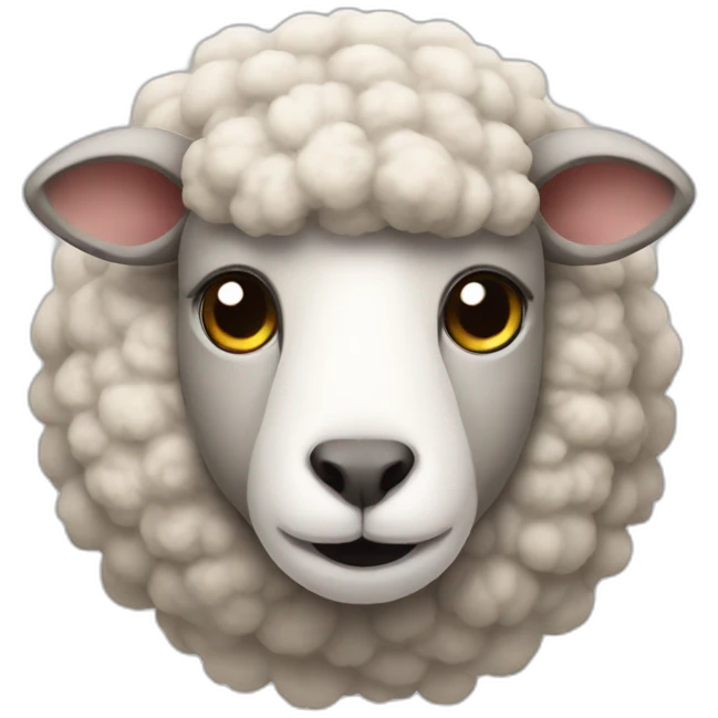 Sheep with cat head emoji