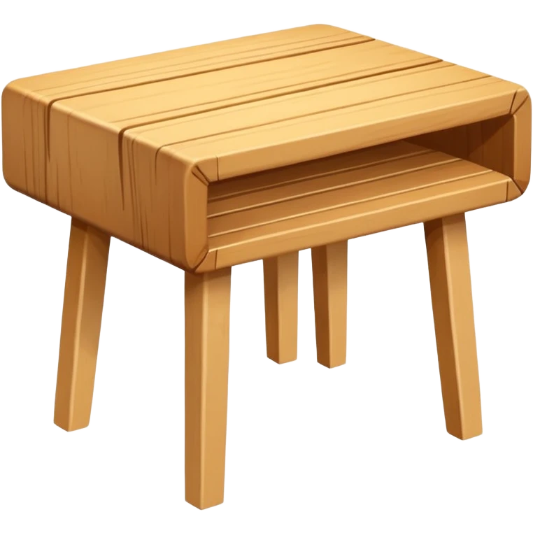 mesa de madera, alta, color madera natural, pequeña, con espacio para solo colocar dos sillas altas emoji