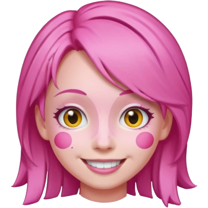 Pinkorangewhite face girl emoji emoji