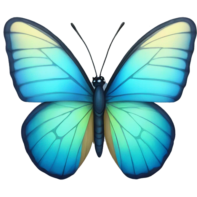 Iridescent blue butterfly  emoji