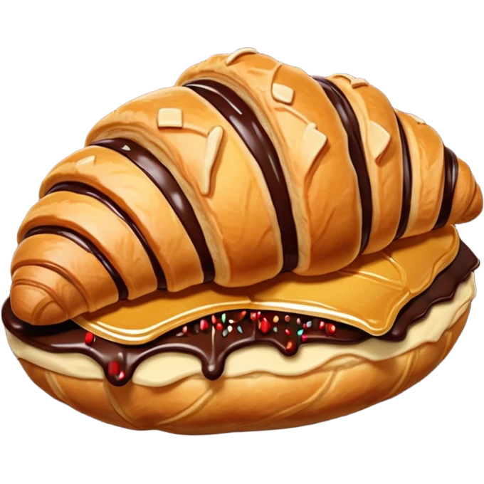 croissant chocolate emoji
