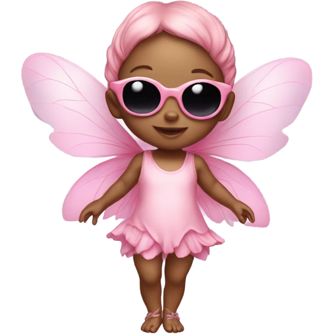 tiny baby fairy pink wearing sunglasses  emoji