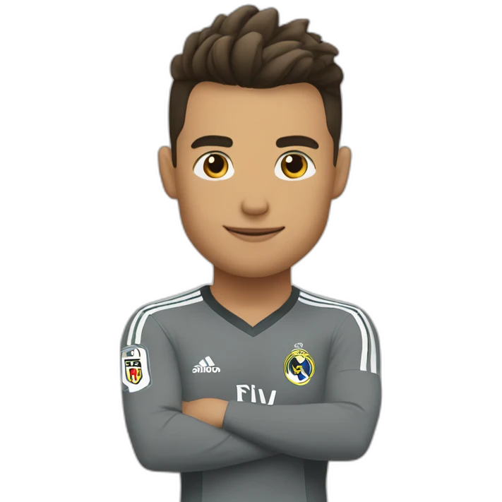 Ronaldo doing suiii pose emoji