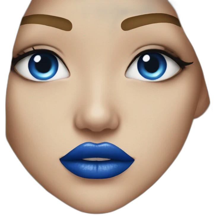 blue lips emoji