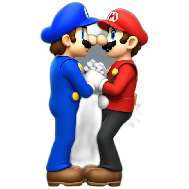 Mario kiss sonic emoji