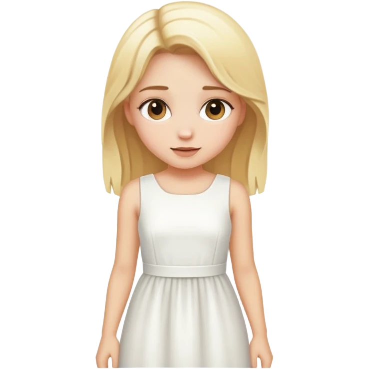Blonde girl with white dress emoji