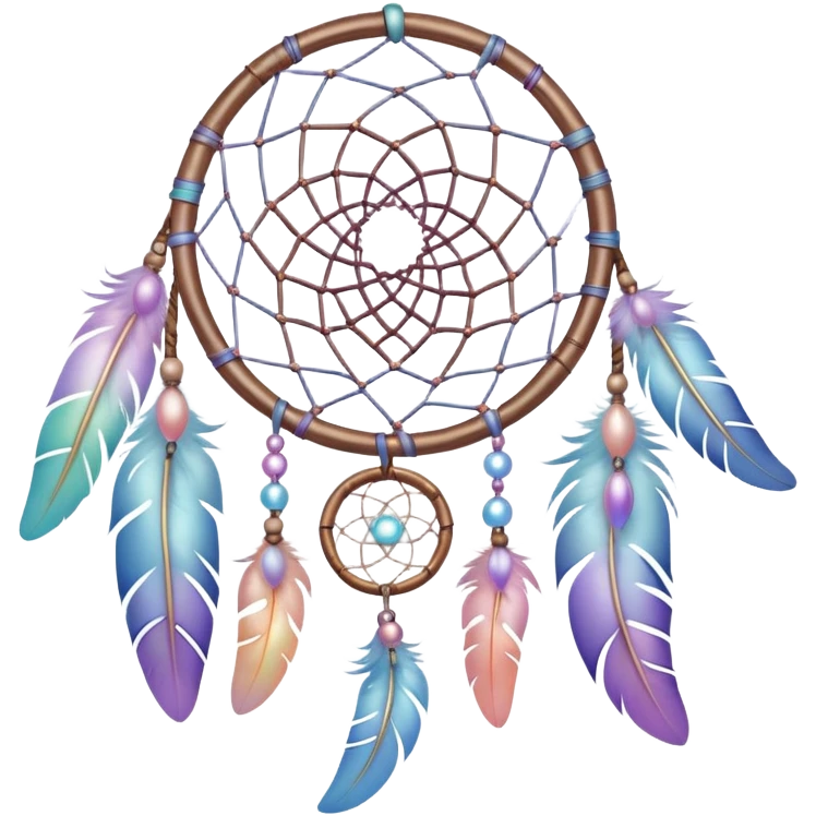 Iridescent pastel dreamcatcher emoji