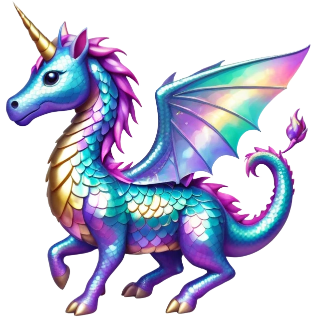 magical creature dragon or unicorn emoji