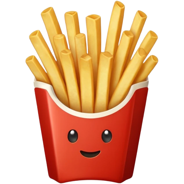 serving of french fries with mayo and ketchup emoji