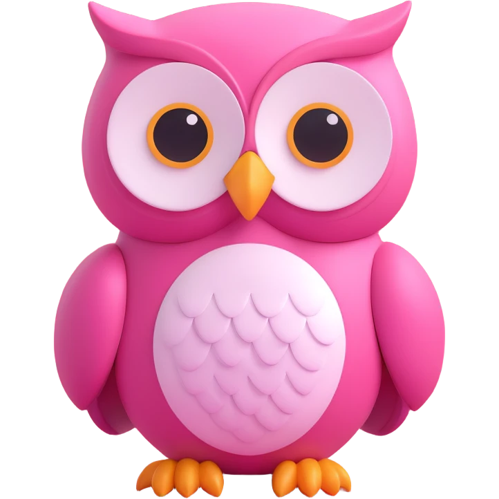 pink owl emoji