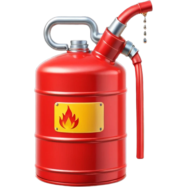 red gasoline canister plain pouring drops of diesel emoji