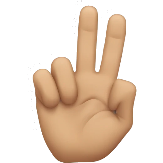 3 finger emoji