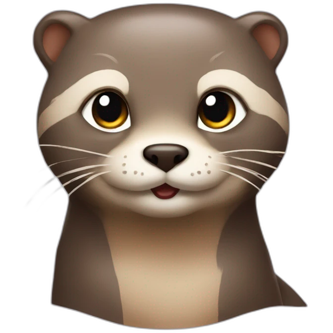 Loutre sur un chat emoji