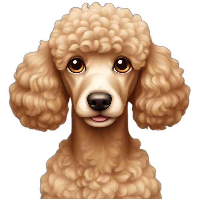2 poodles, red and beige emoji