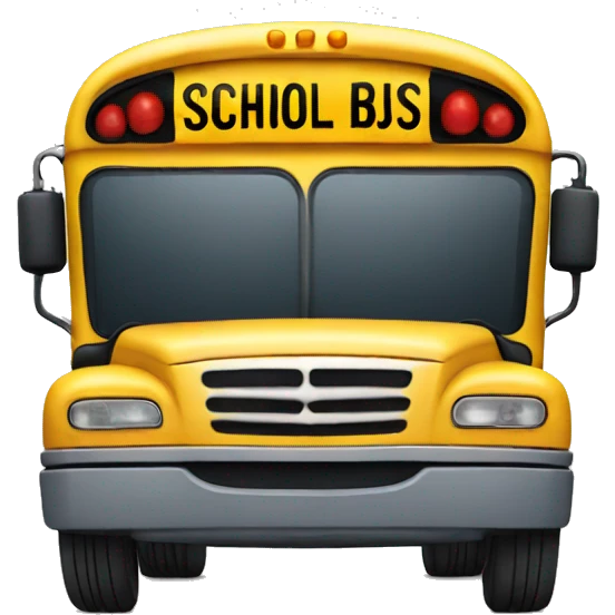 front view of school bus emoji