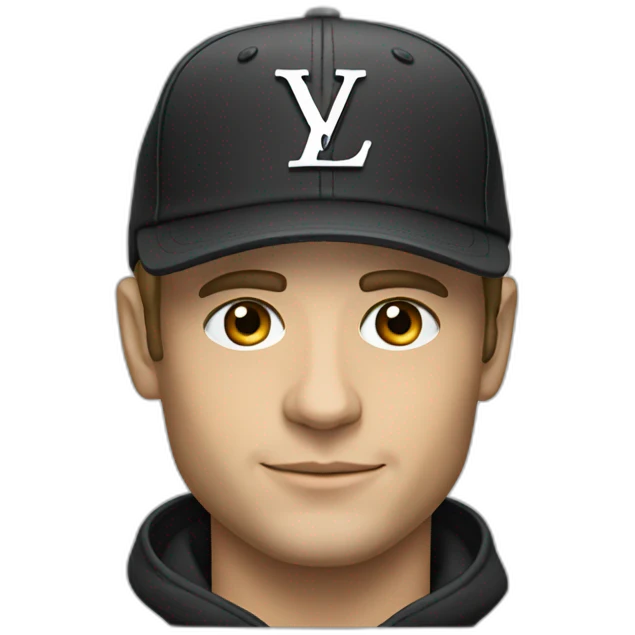 macron with a louis vuitton cap emoji
