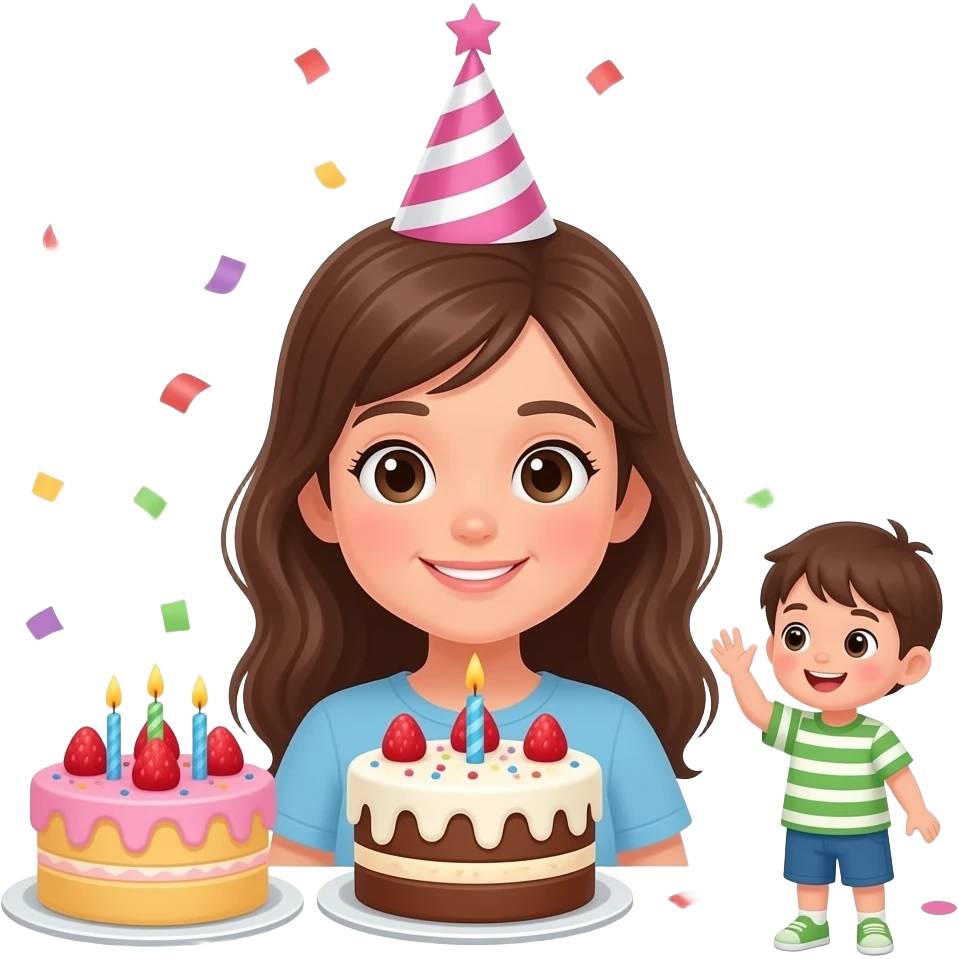 Mix all these emojis together 🎉🎂👧 and write above it birthday girl emoji