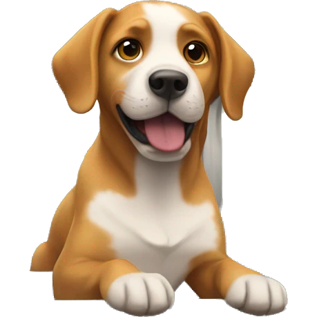 Dog on a train emoji