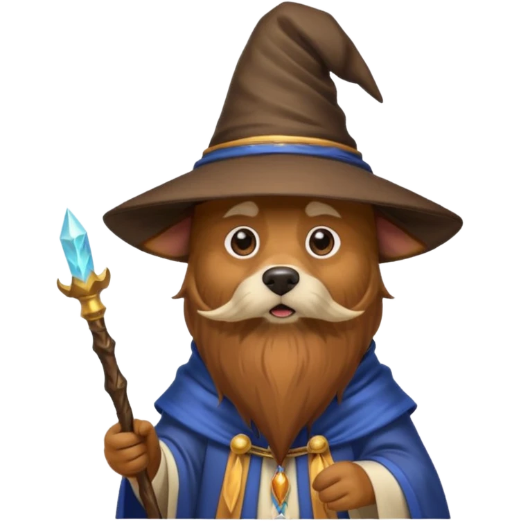 Dog wizard emoji