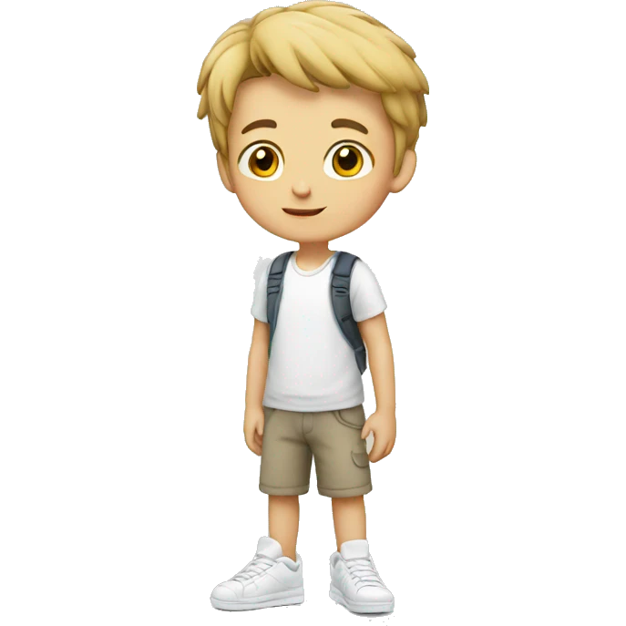 an intelligent boy with white sneakers emoji