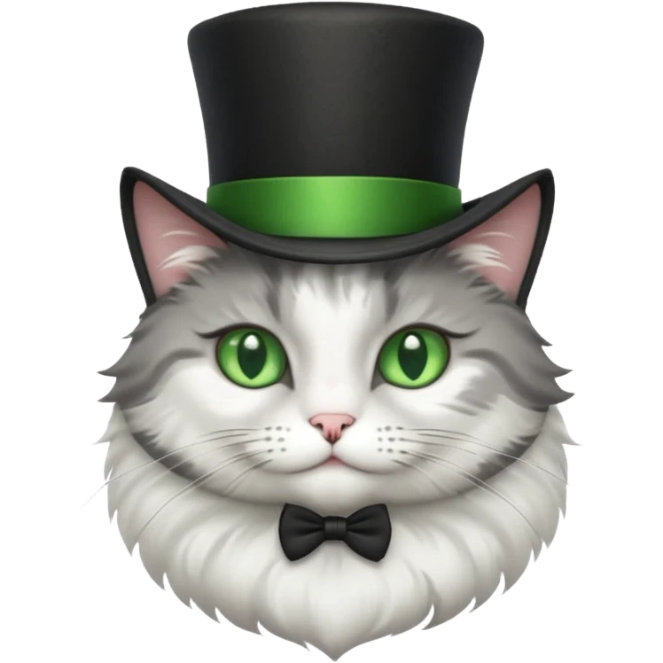 cat wearing a tophat emoji