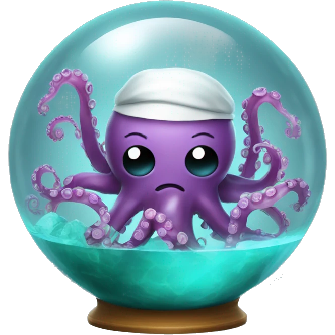 happy octopus surgeon in crystal ball emoji