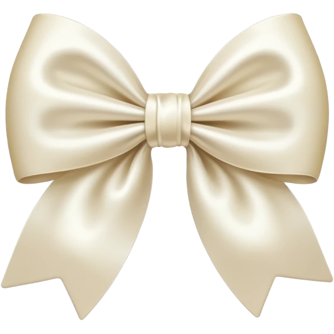 White cream bow emoji