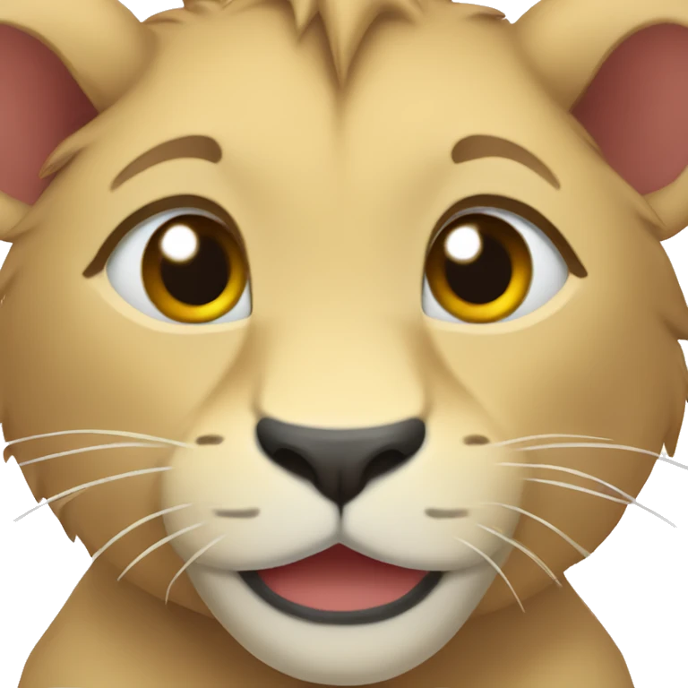 happy lioness cub  emoji