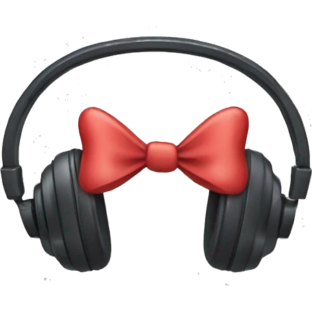 Headphones with 2 bows emoji