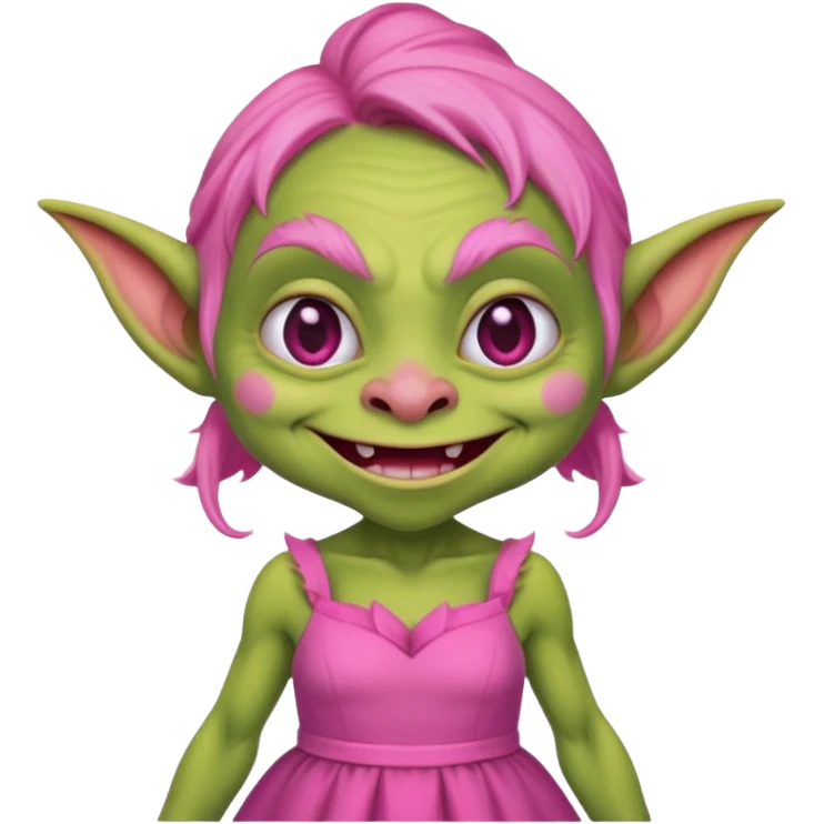 Goblin pink dress  emoji