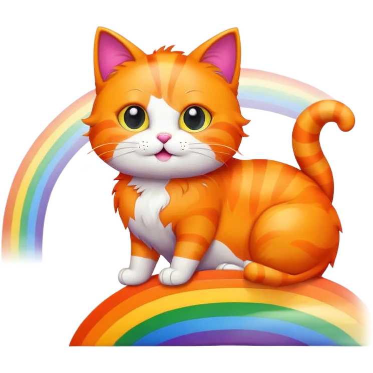Cat on a rainbow  emoji