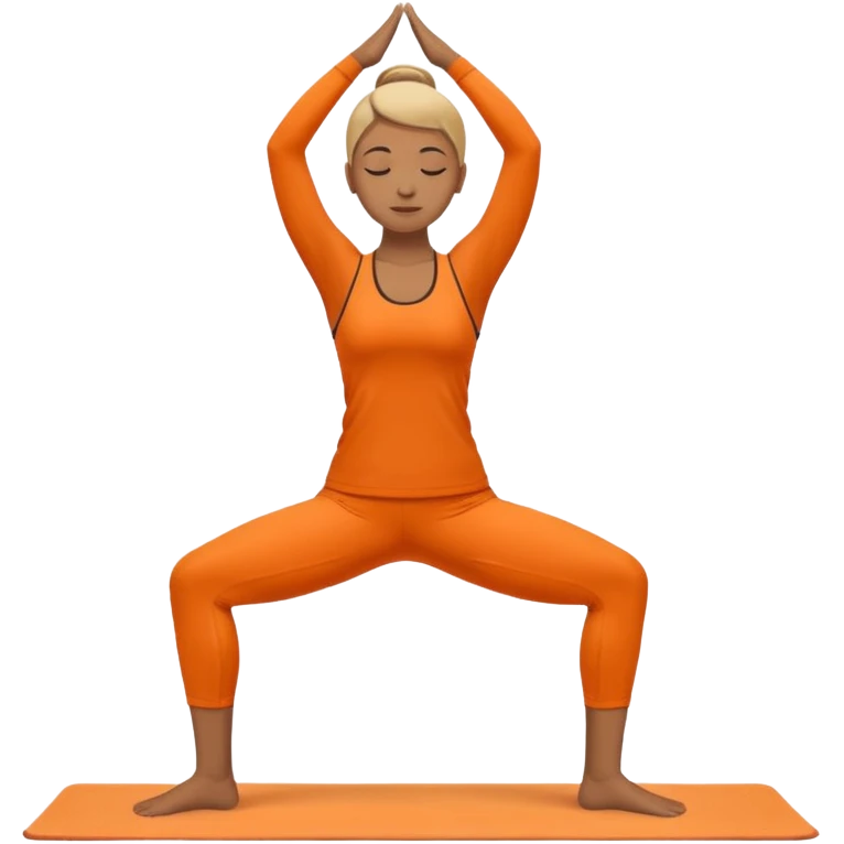 orange yoga emoji
