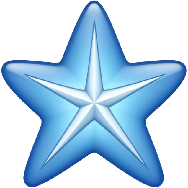 White tick in blue star  emoji