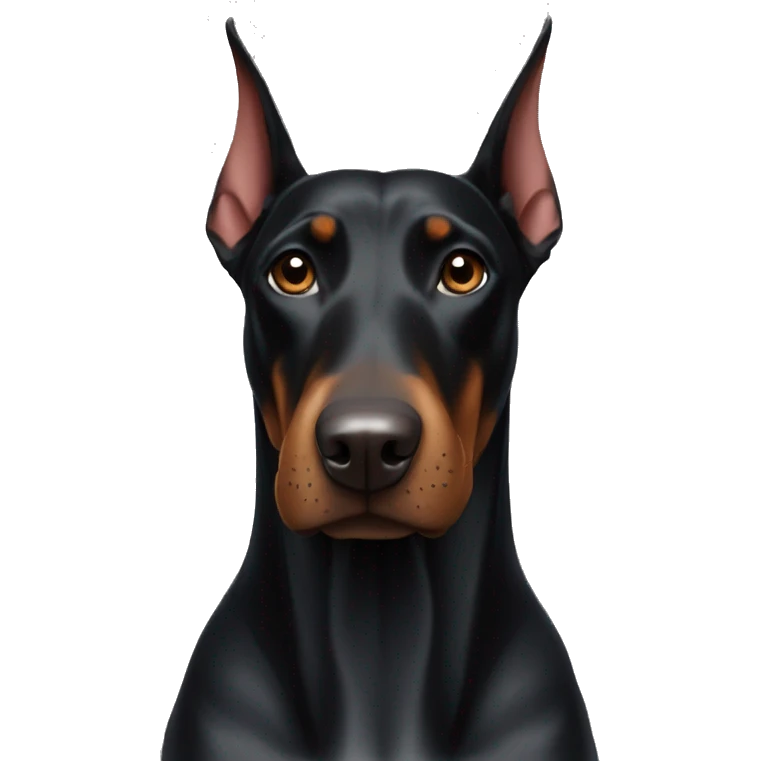 black doberman dog emoji