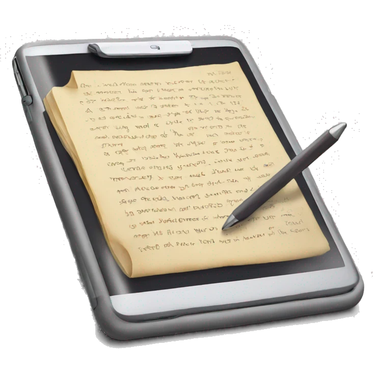 Writing on iPad  emoji