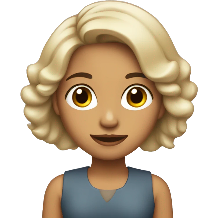 Mujer 30 anyos, morena pelo largo liso emoji
